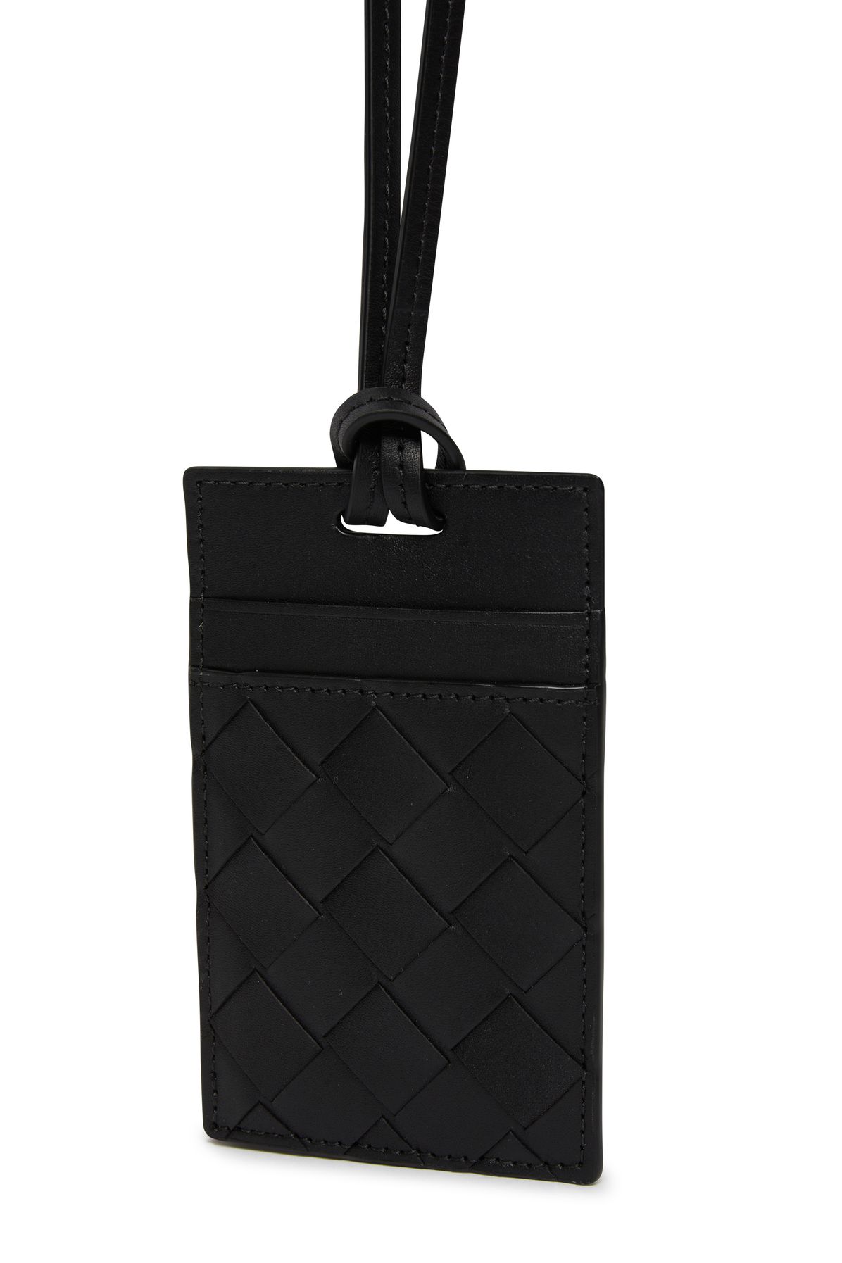 Bottega Veneta Intrecciato card holder with shoulder strap