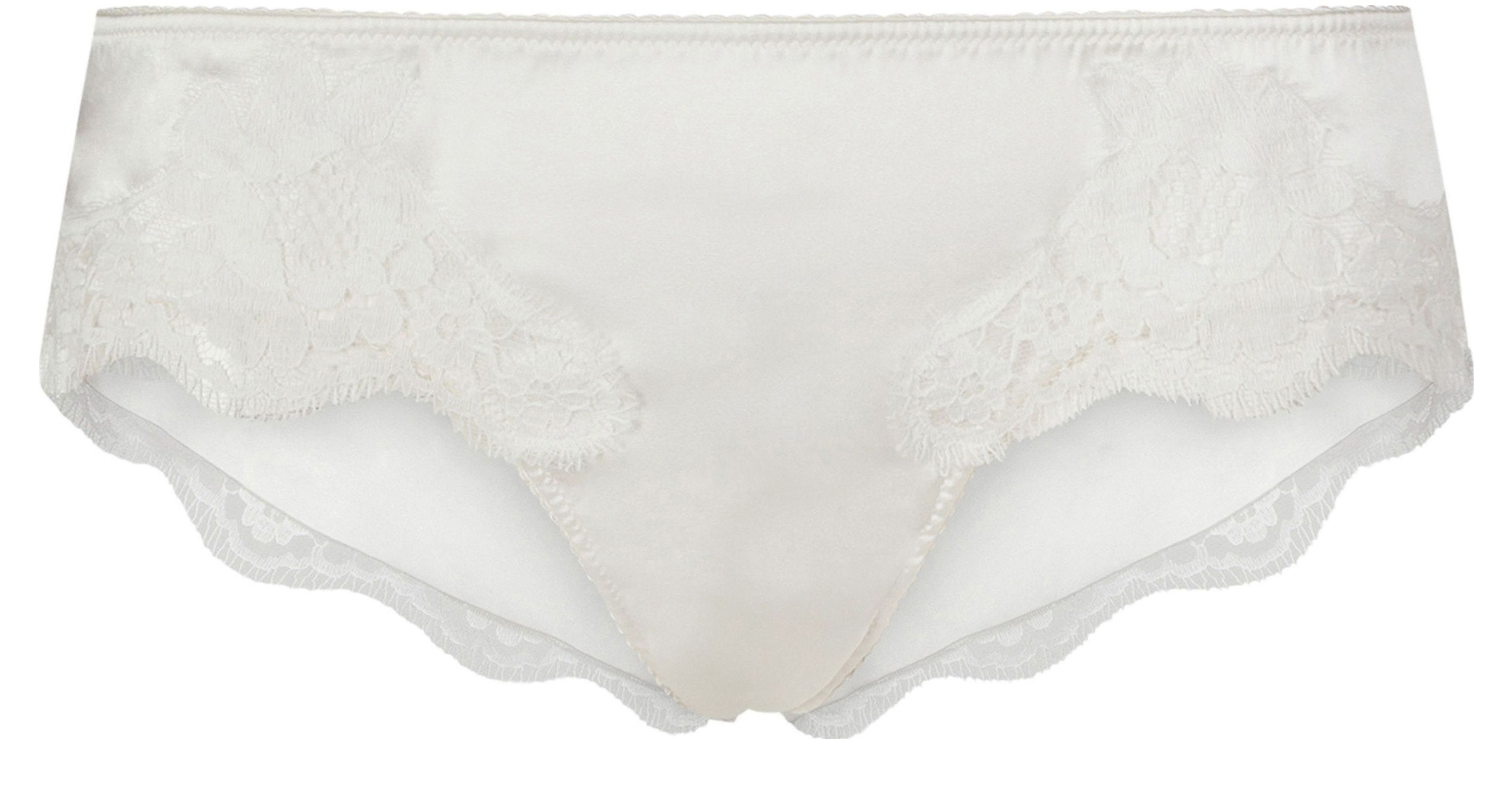 Dolce & Gabbana Satin briefs with lace detailing