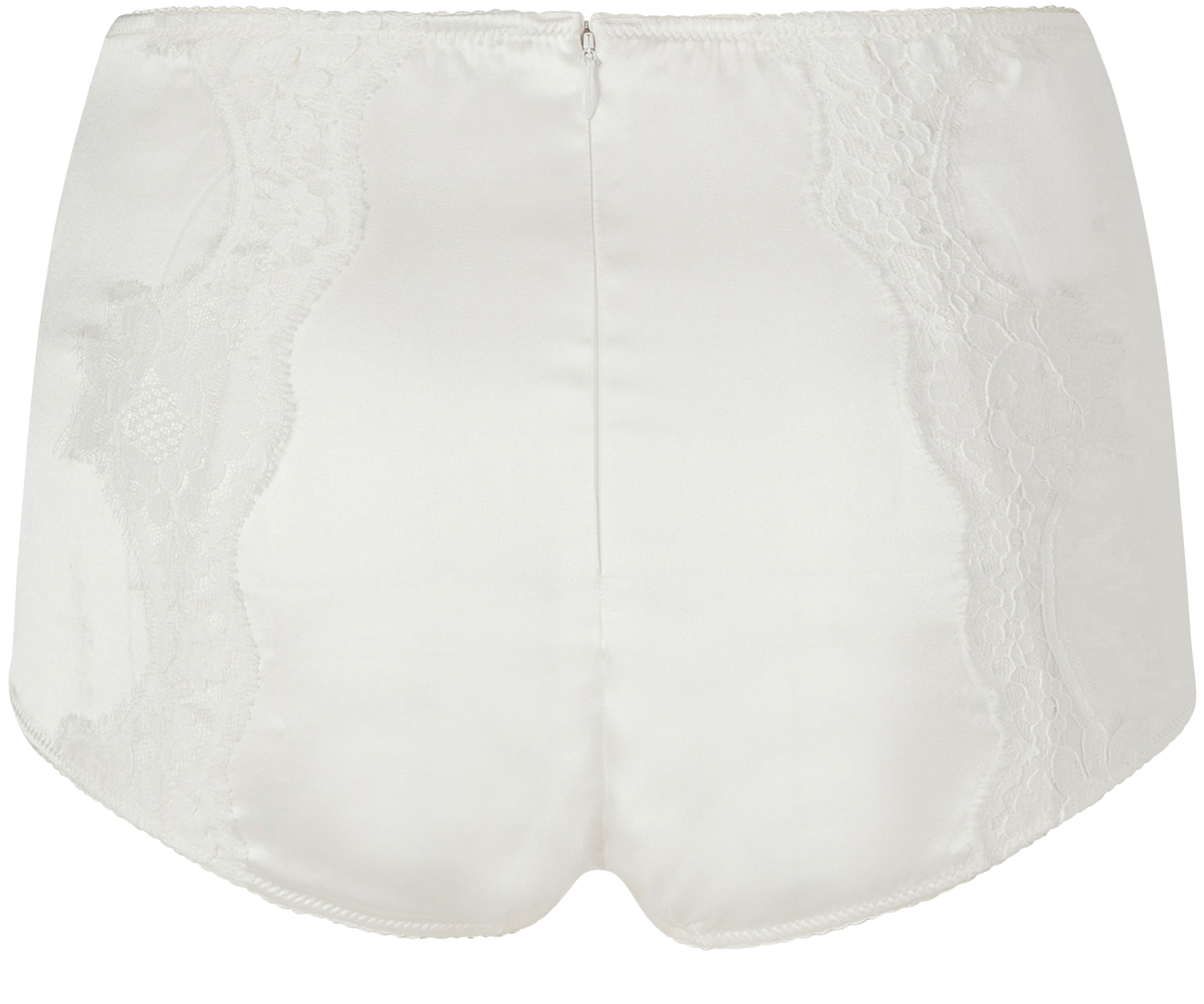 Dolce & Gabbana Satin high-waisted panties with lace details