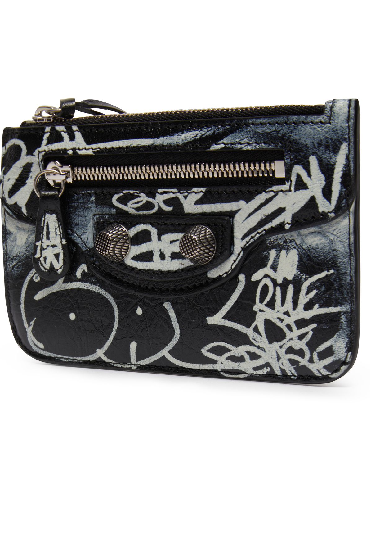 Balenciaga Le Cagole long coin and card-holder graffiti