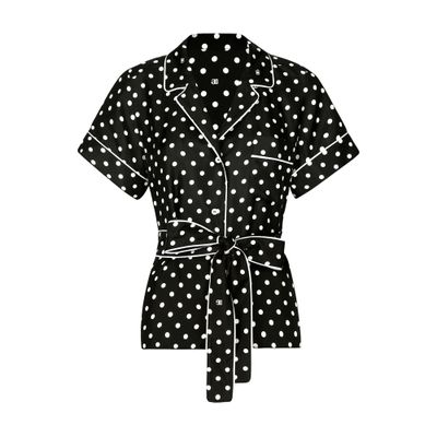 Dolce & Gabbana Polka-dot short-sleeved pajama shirt