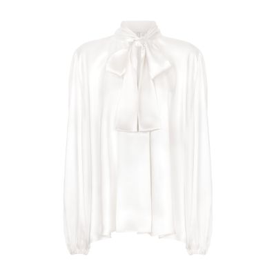 Dolce & Gabbana Silk blouse with pussy-bow