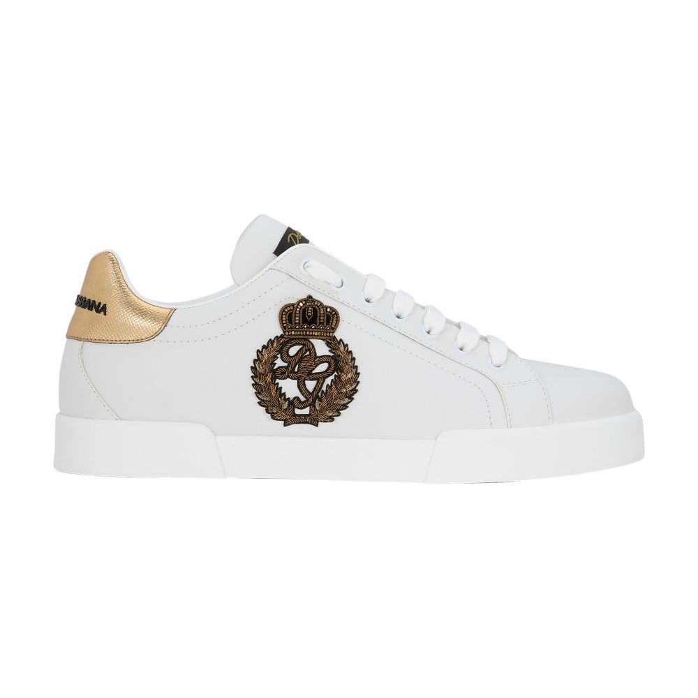 Dolce & Gabbana Calfskin nappa Portofino sneakers with crown patch