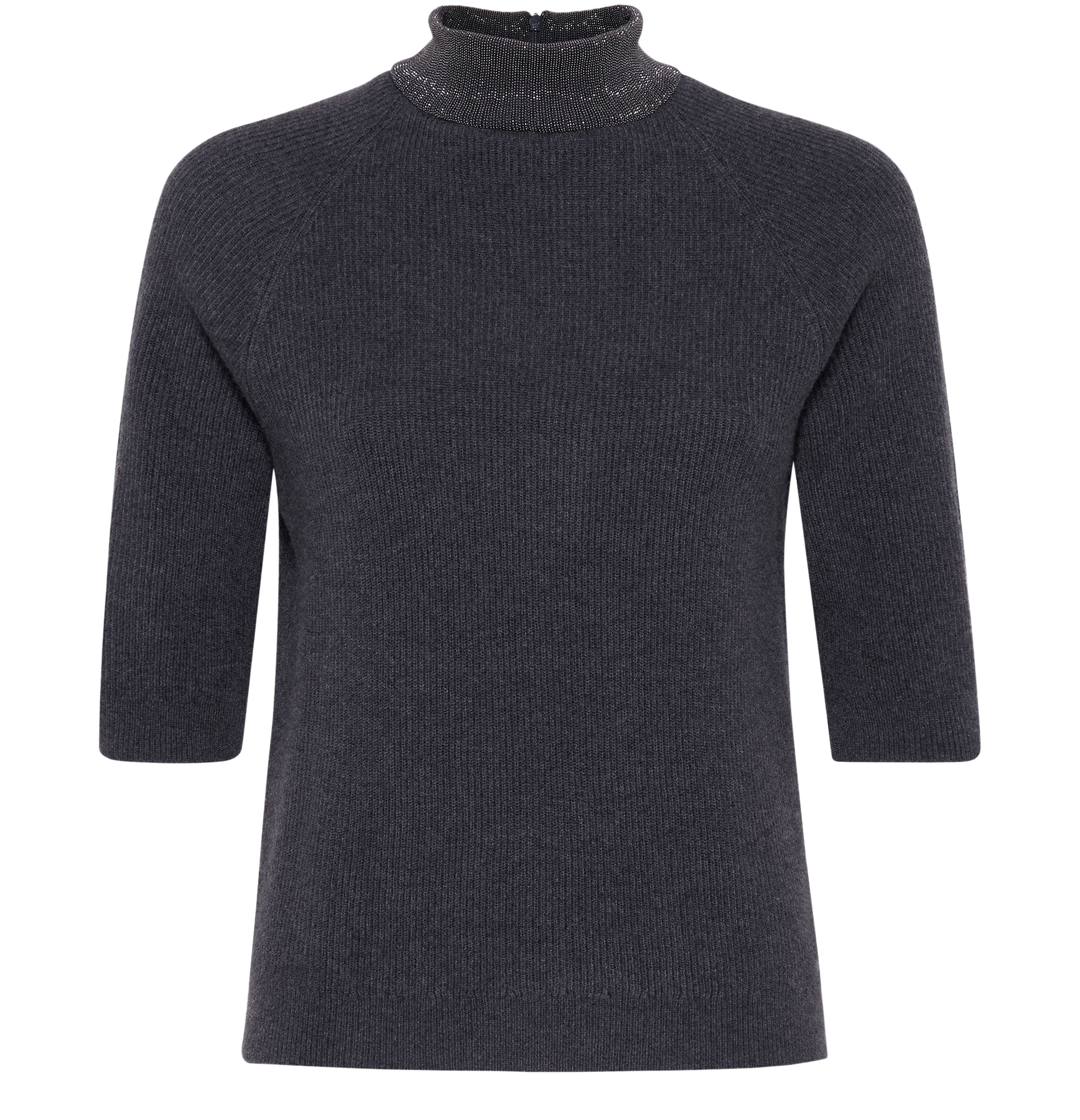 Brunello Cucinelli English rib knit sweater with monili