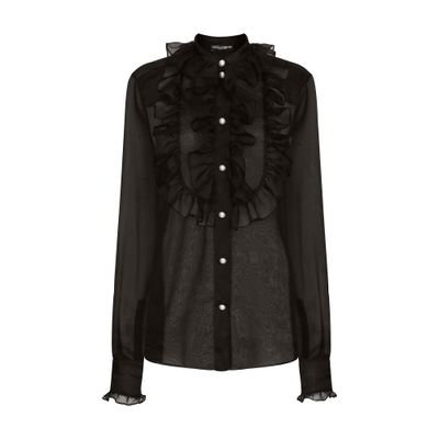 Dolce & Gabbana Organza shirt with ruffles