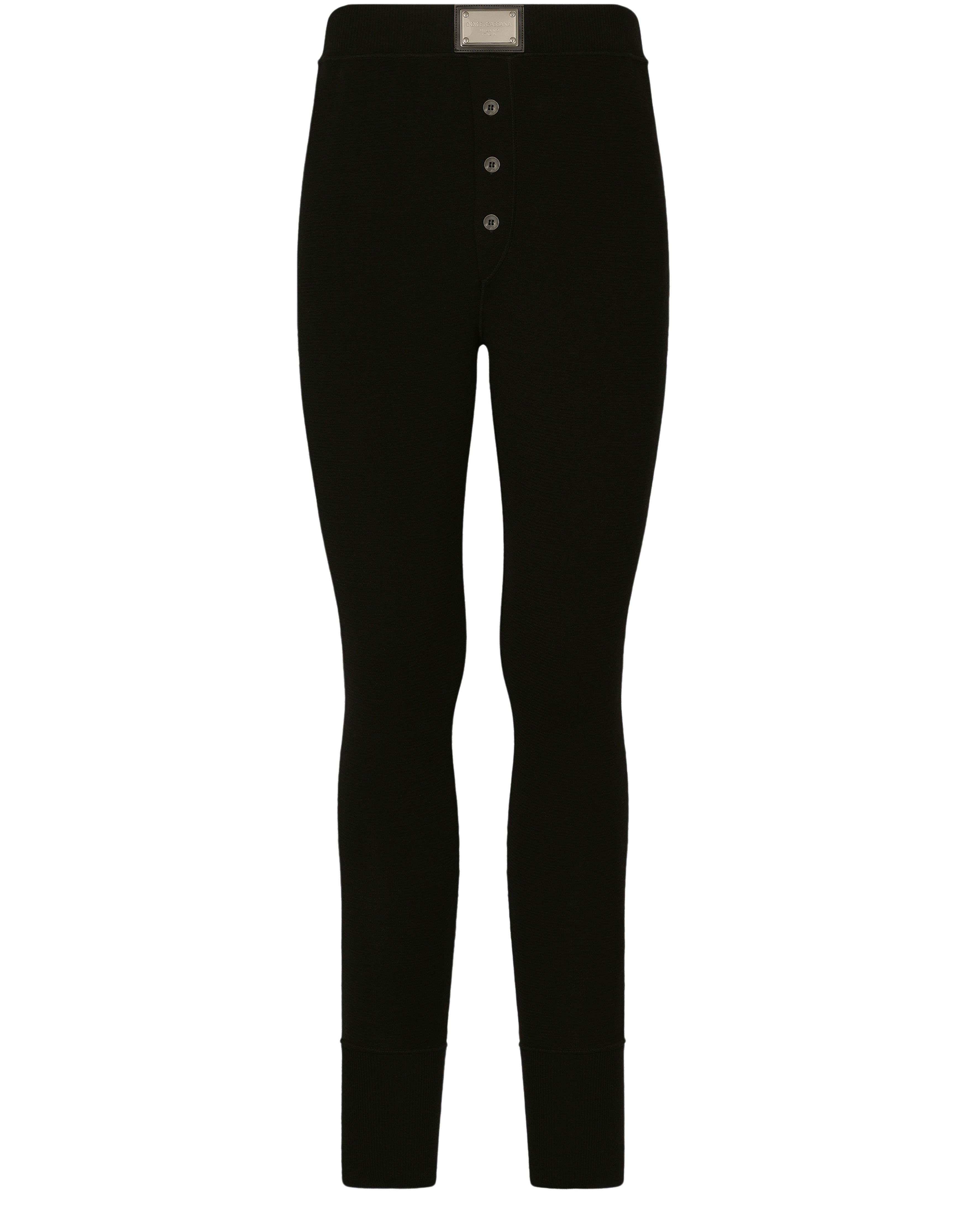 Dolce & Gabbana Wool leggings with logo tag