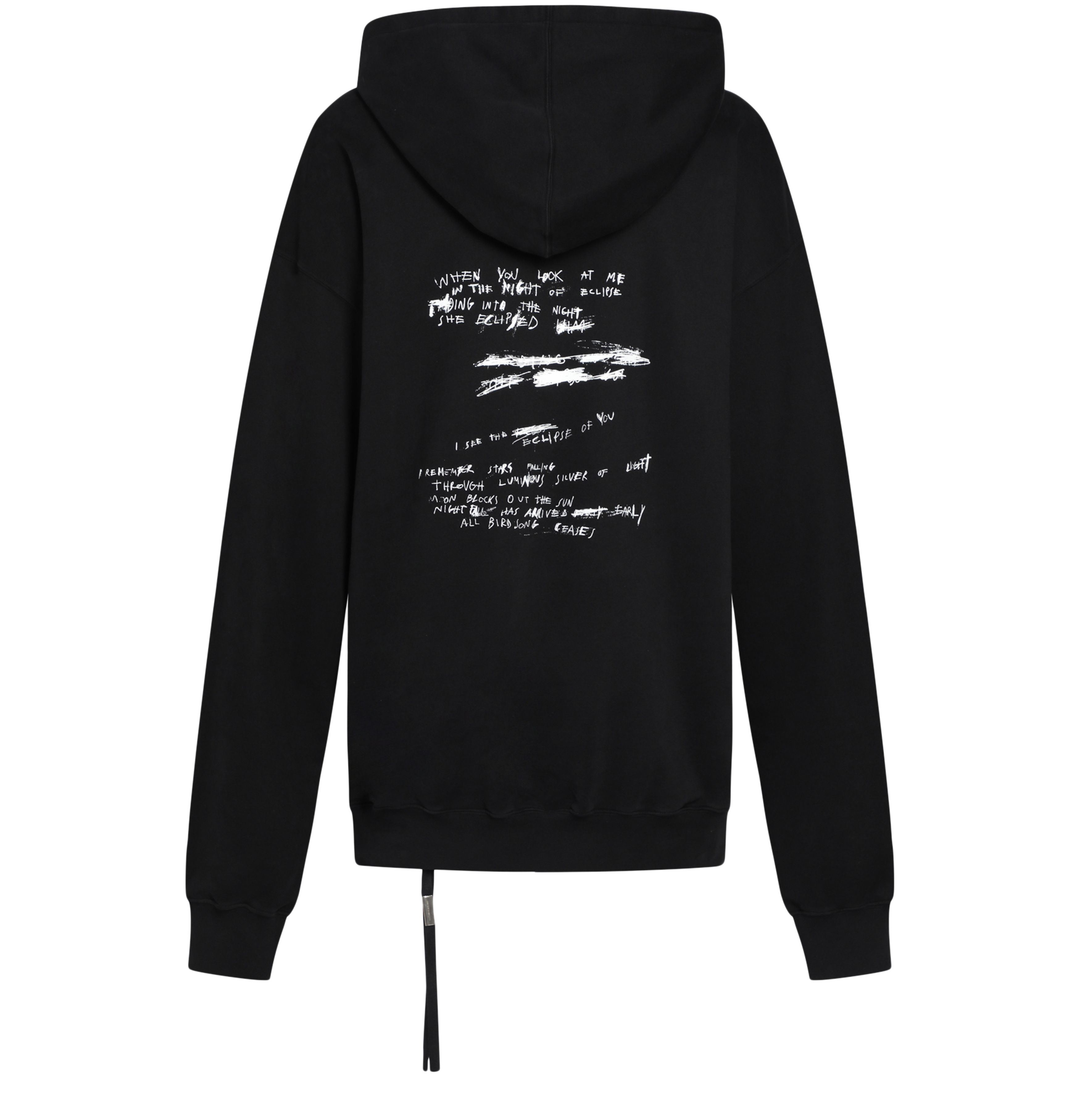 Ann Demeulemeester Ollie high comfort hoody Handwriting print brush