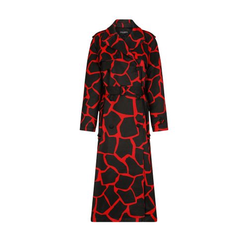 Dolce & Gabbana Giraffe-print ottoman trench coat