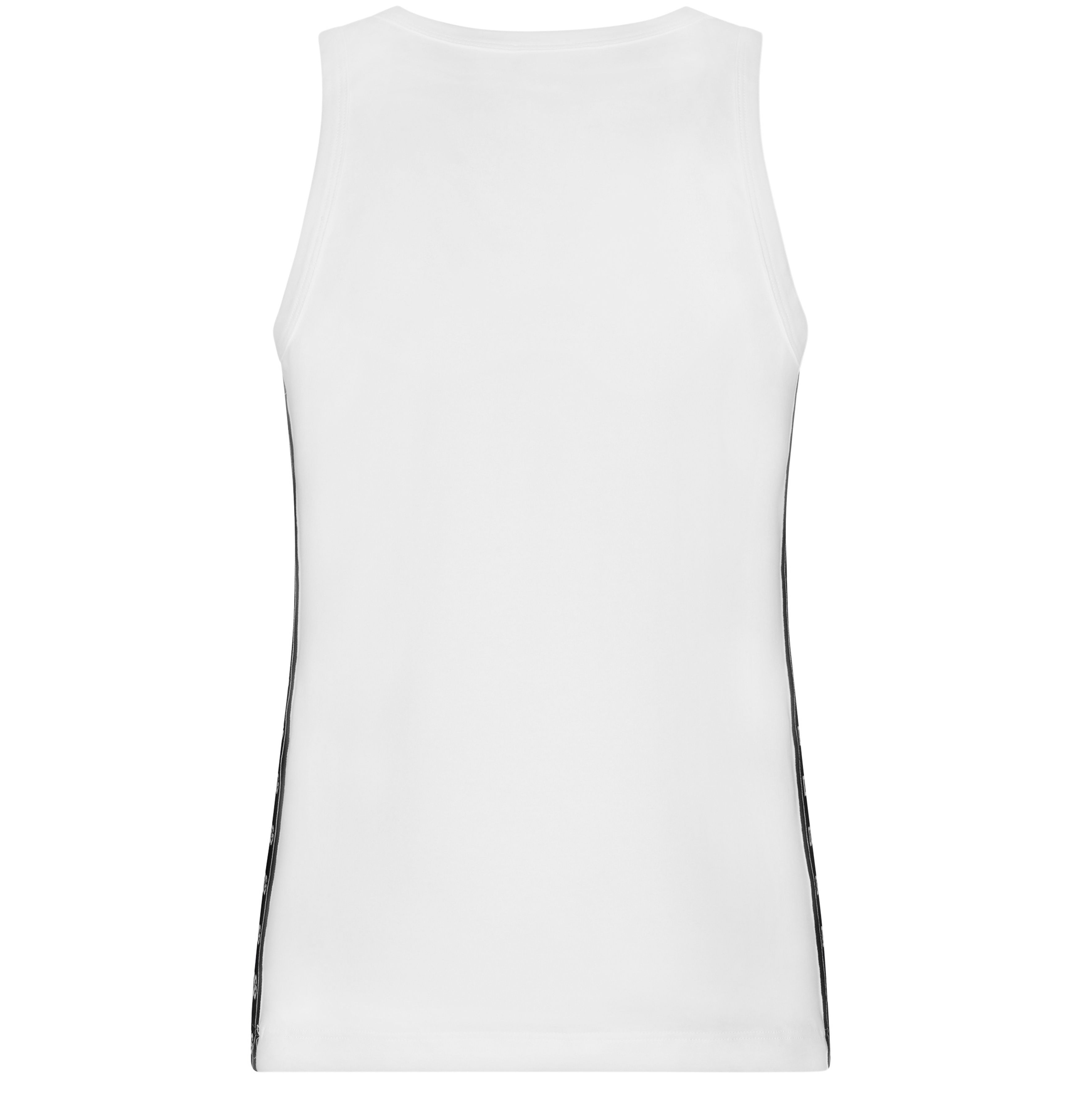 Dolce & Gabbana Two-way stretch cotton singlet with patch