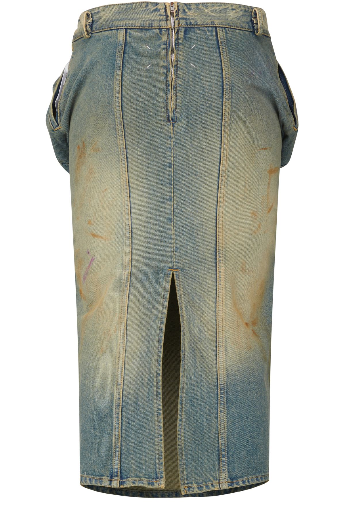 Maison Margiela Pleated denim skirt