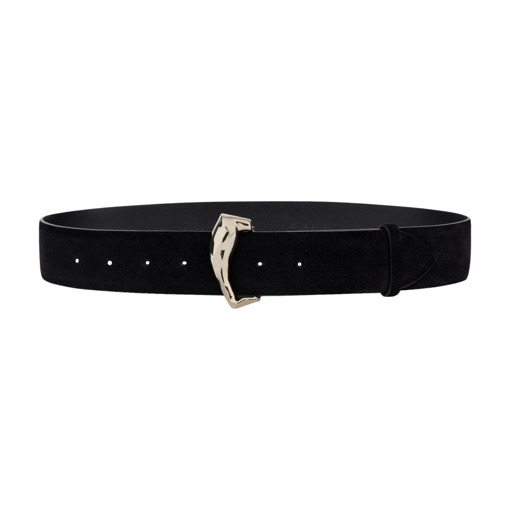 Alberta Ferretti Suede belt with hammered buckle