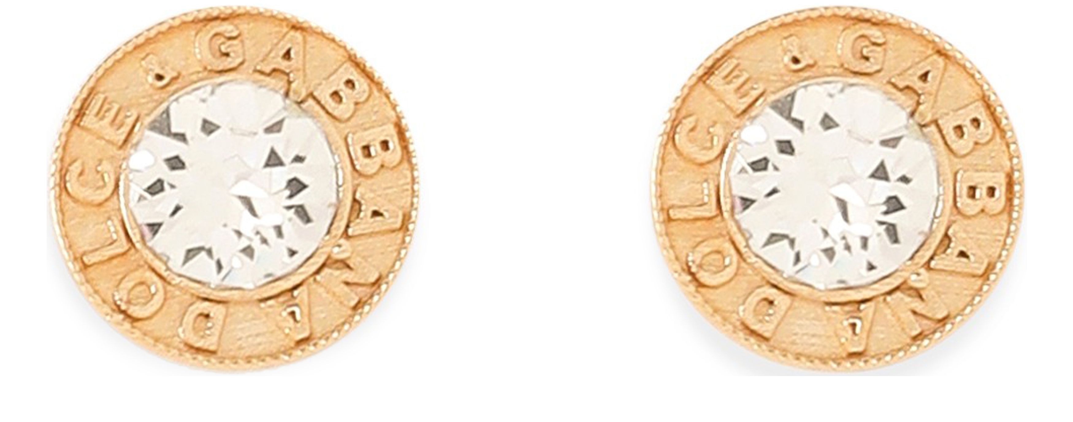 Dolce & Gabbana Logo earrings with rhinestones