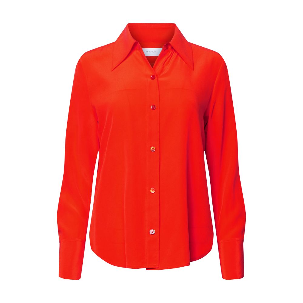 Equipment Leona long sleeve silk shirt