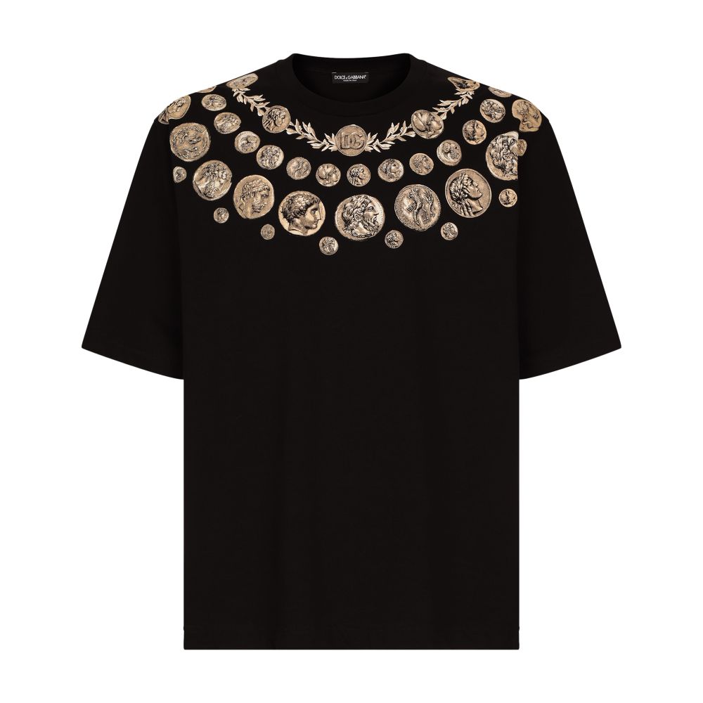 Dolce & Gabbana Coin Print Cotton T-Shirt