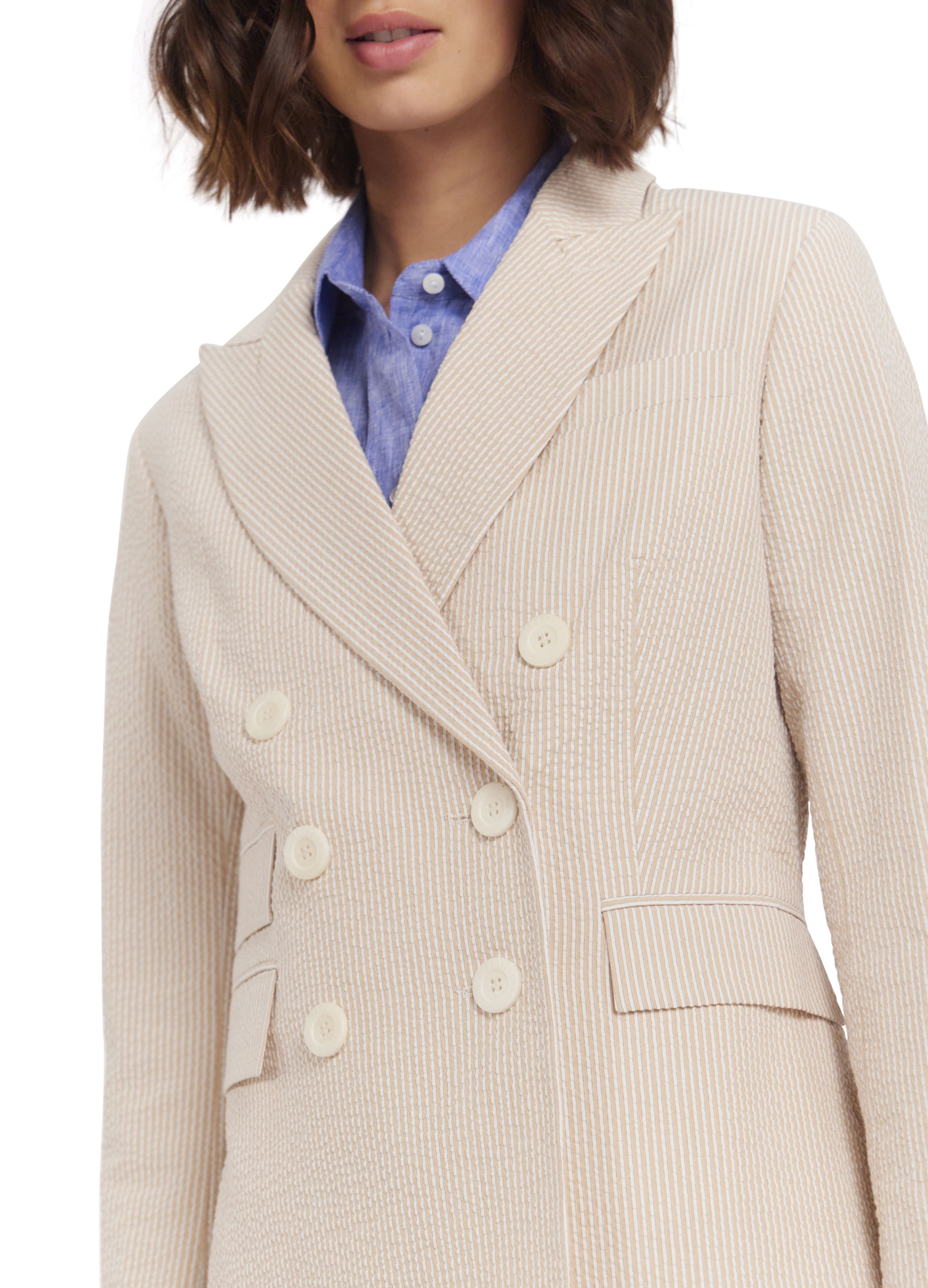  Maurice striped double-breasted tailored jacket