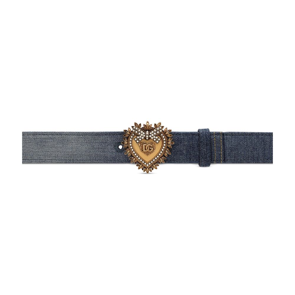 Dolce & Gabbana Devotion belt in patchwork denim