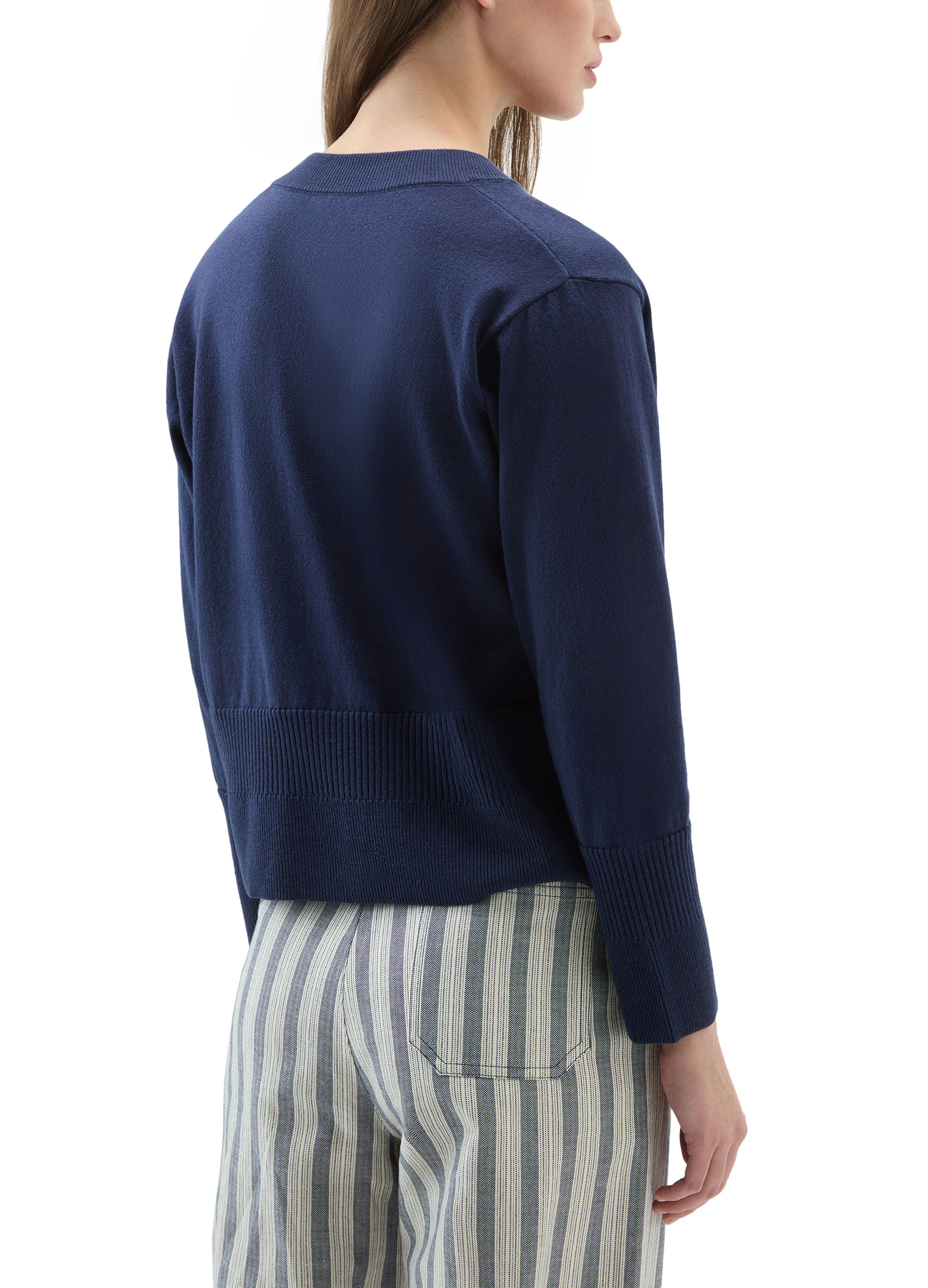 Woolrich V-neck sweater in cotton and cashmere