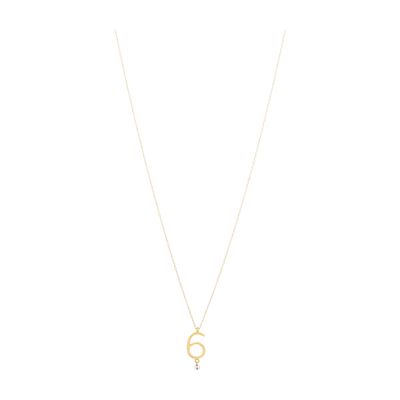 Persée Number 6 gold diamond necklace