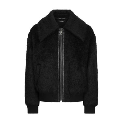 Dolce & Gabbana Hairy-hand woolen fabric bomber