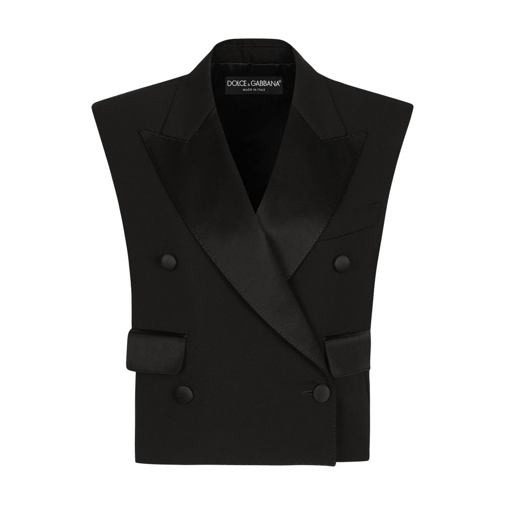 Dolce & Gabbana Sleeveless double-breasted tuxedo jacket