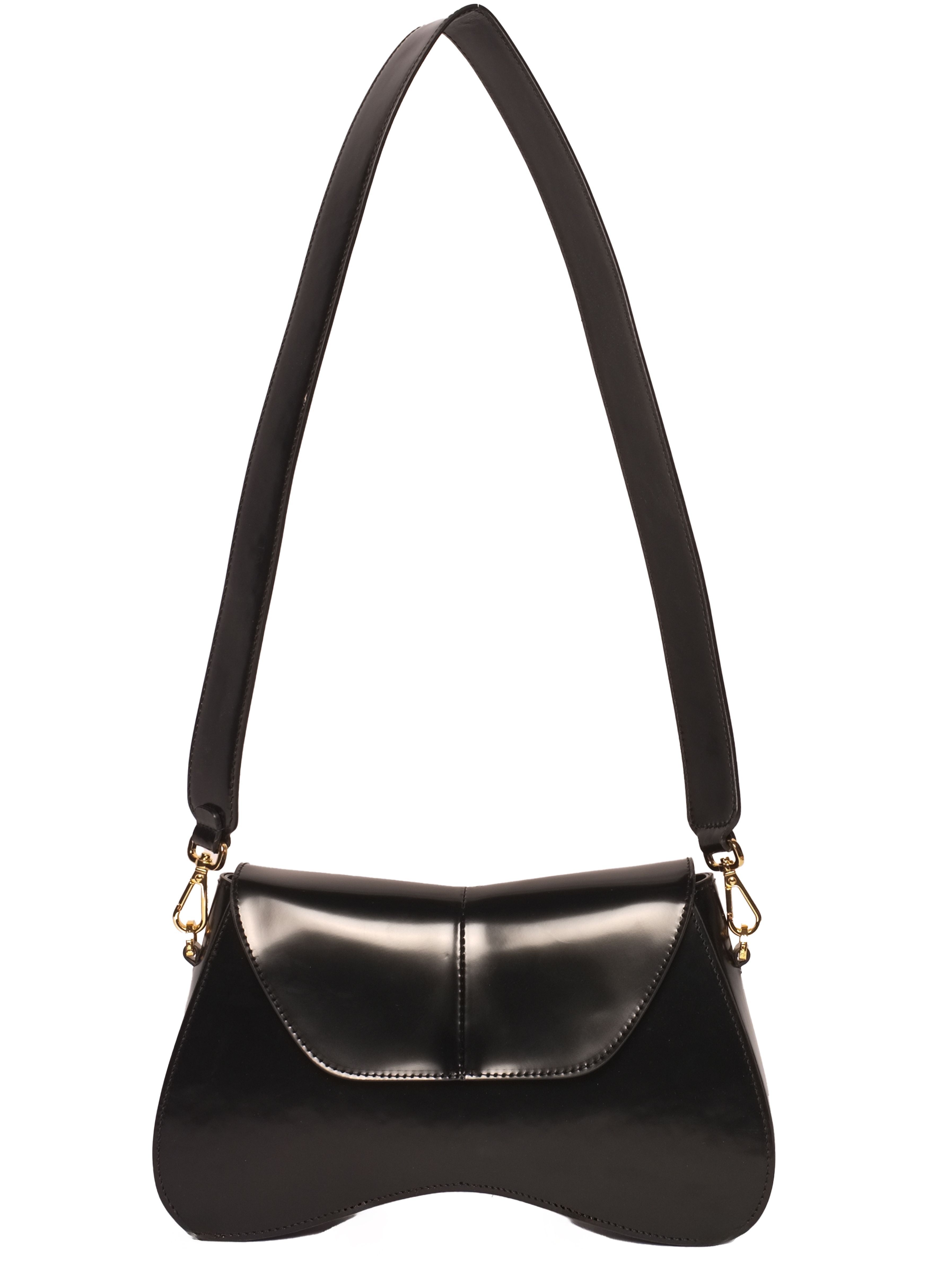 Elleme Space semi patent leather shoulder bag