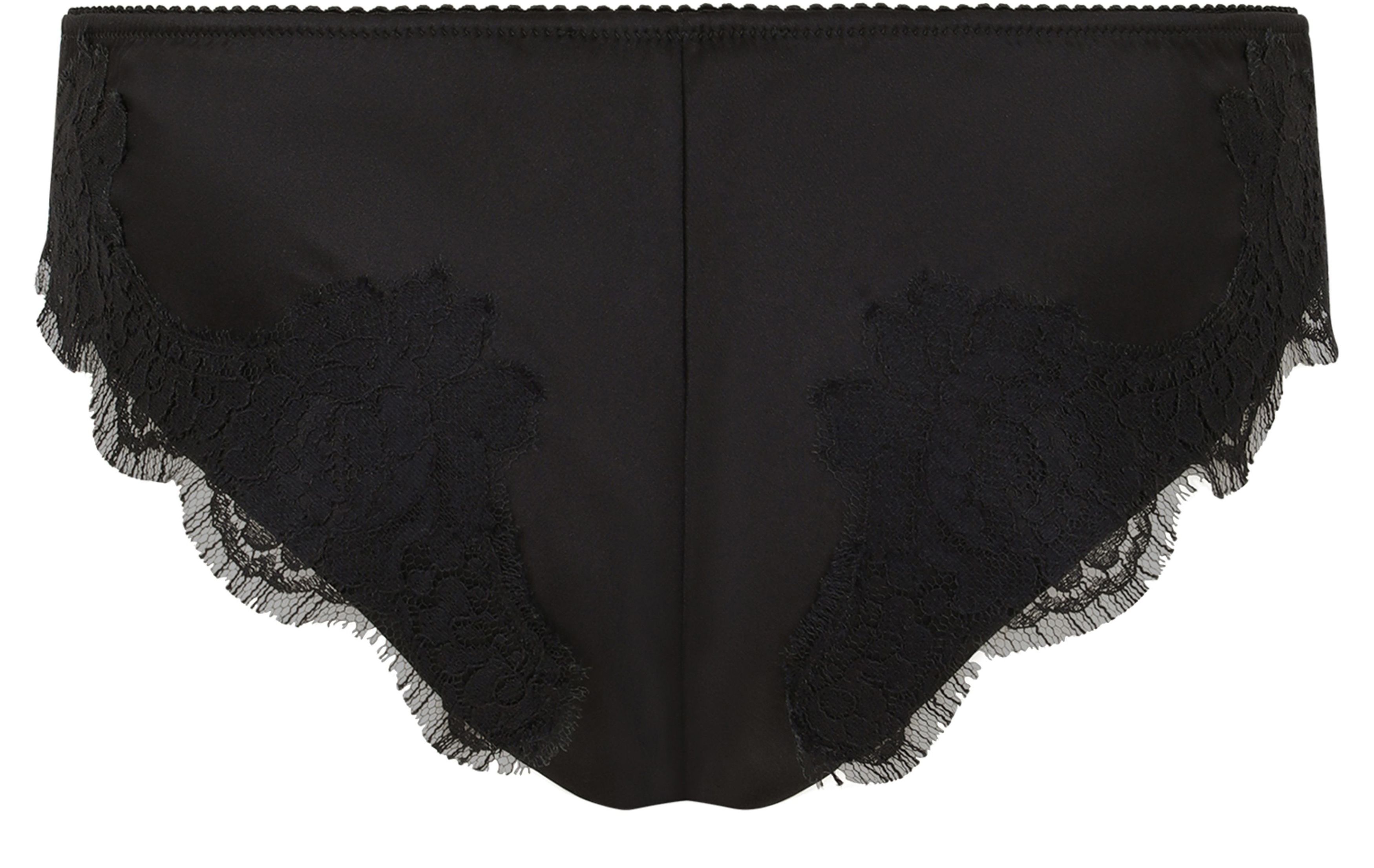 Dolce & Gabbana Satin briefs with lace detailing