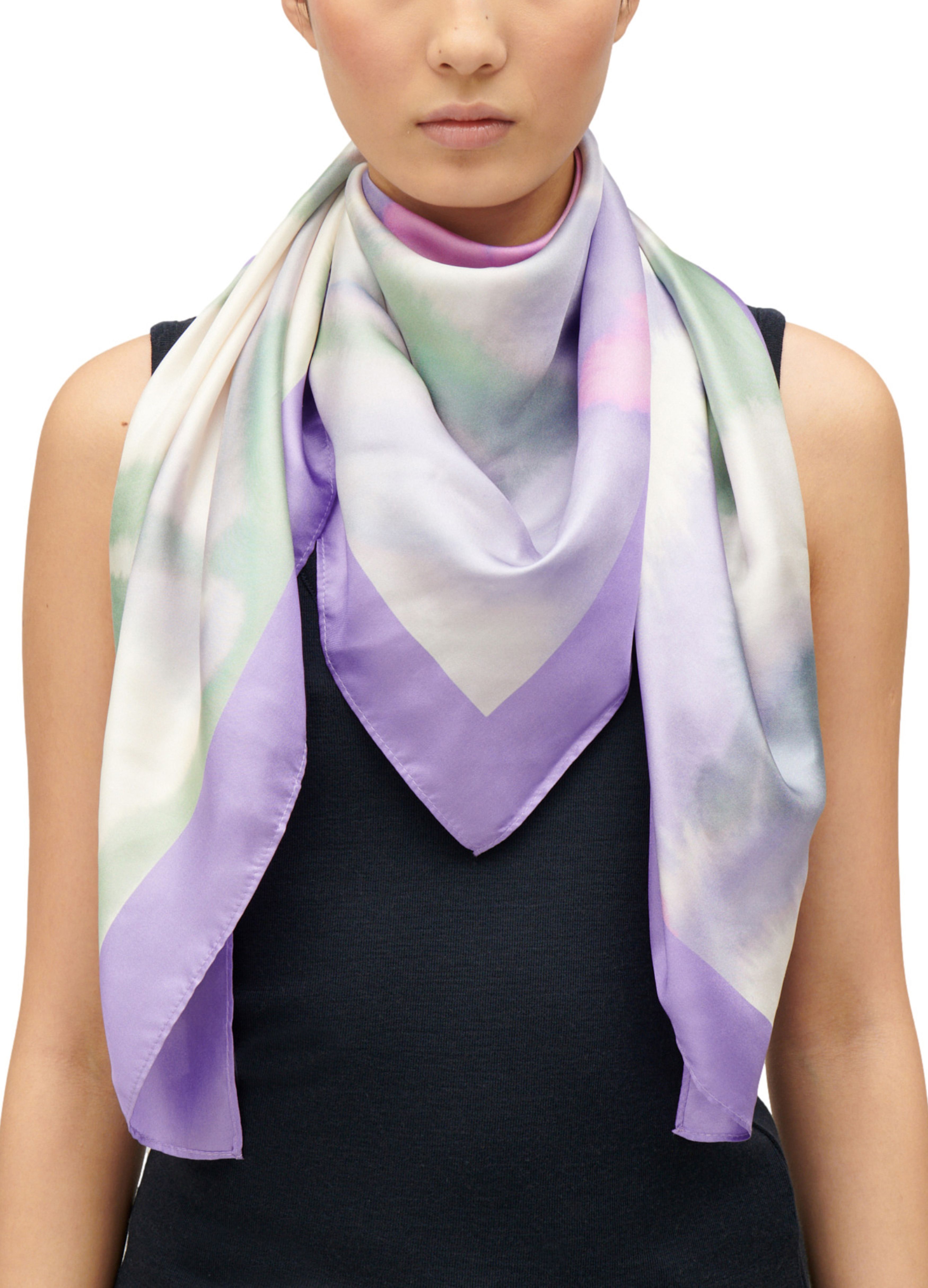  Silk patterned scarf