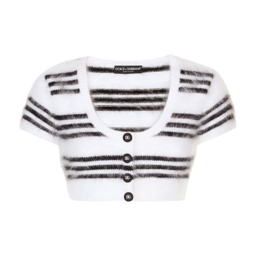 Dolce & Gabbana Angora cardigan with striped detailing