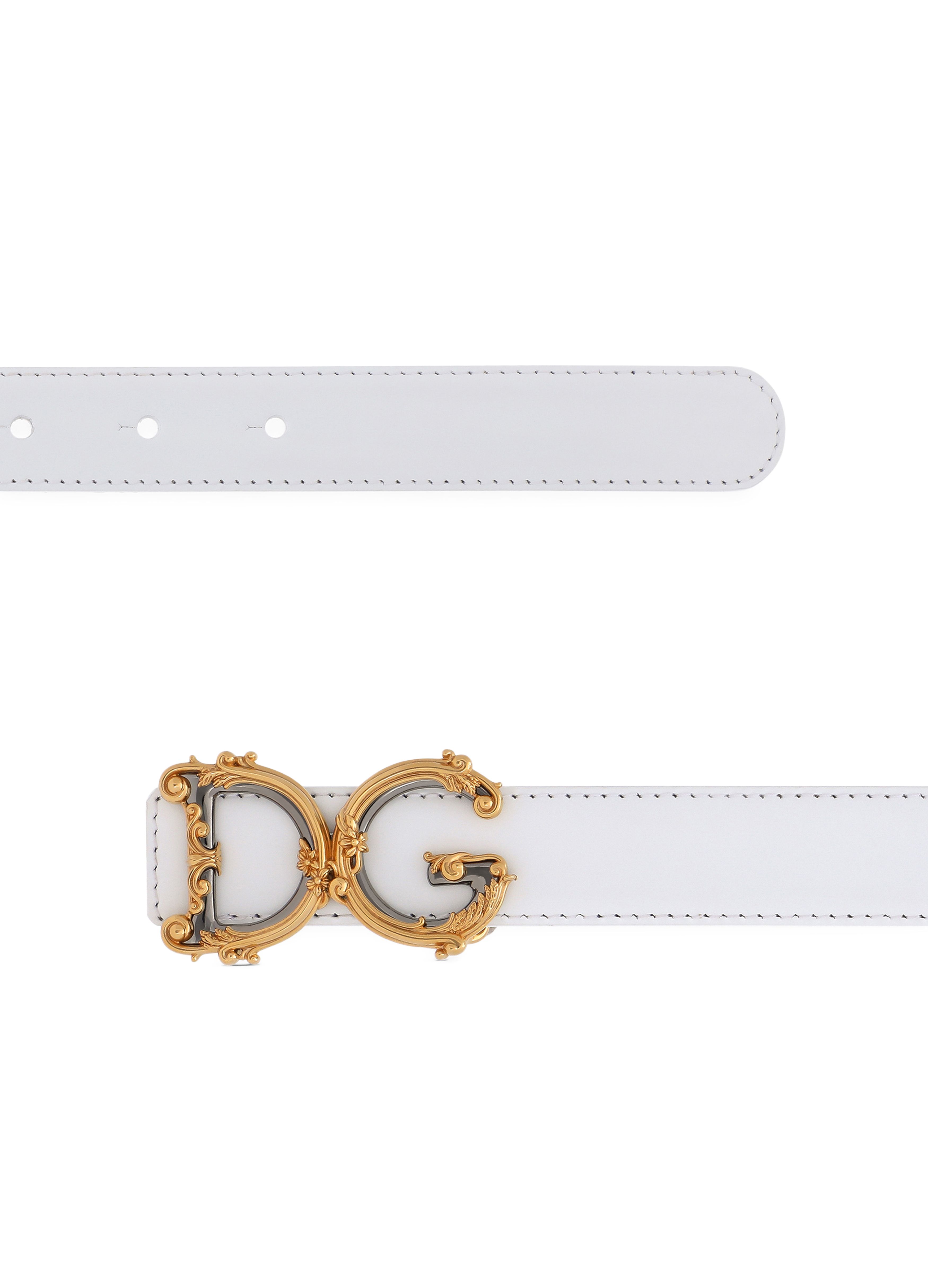 Dolce & Gabbana Calfskin belt with logo