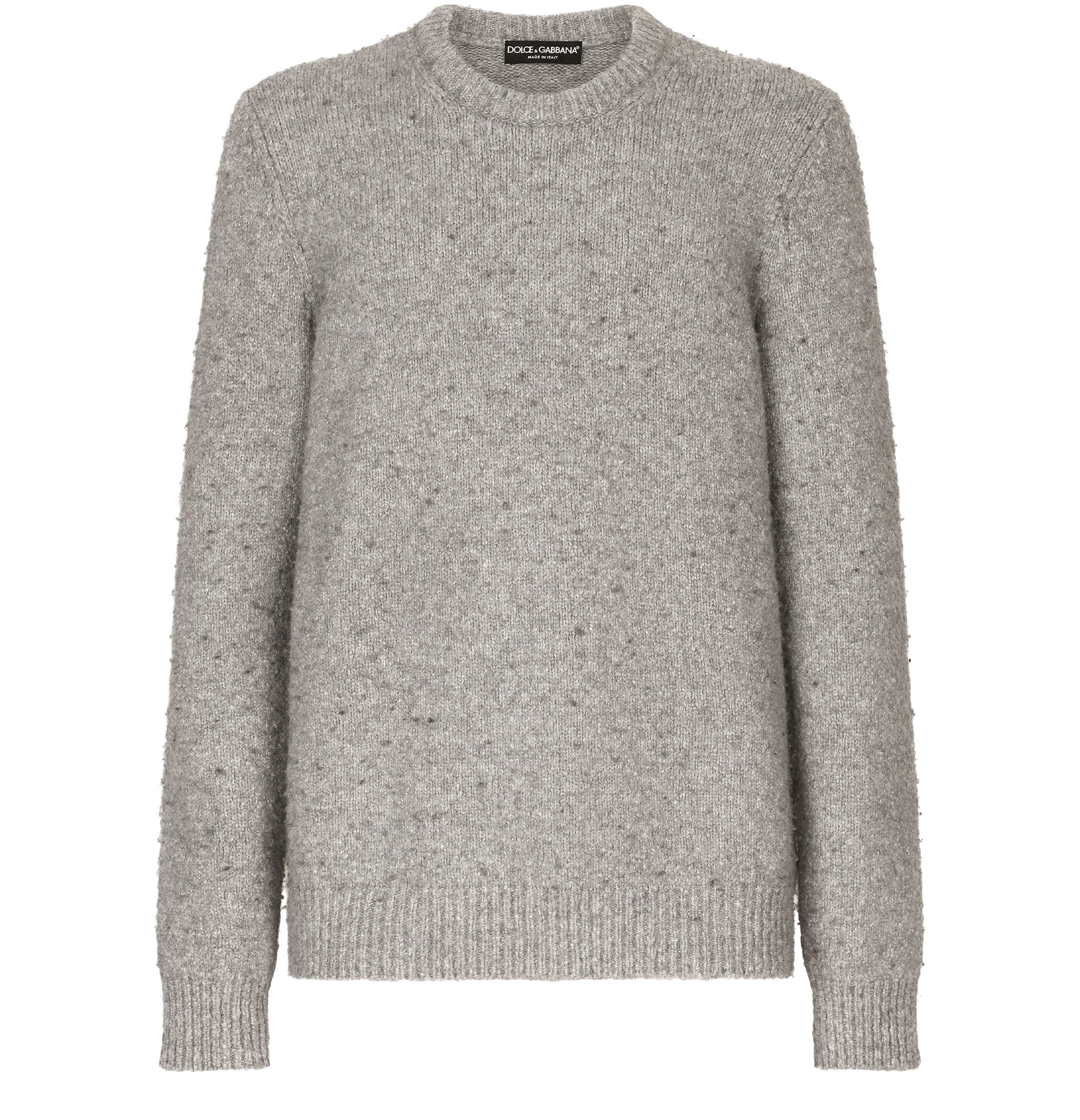 Dolce & Gabbana Round Neck Technical Wool Sweater