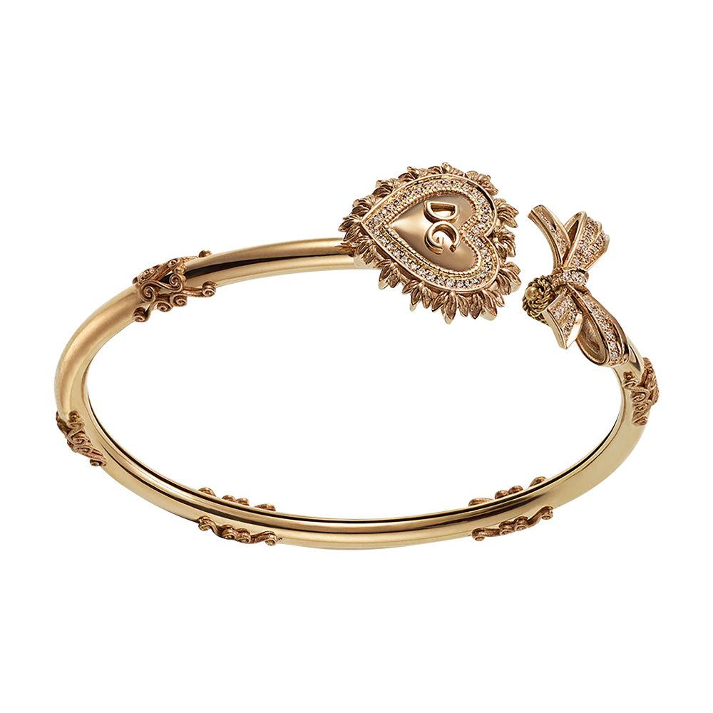 Dolce & Gabbana Devotion bracelet in yellow gold with diamonds