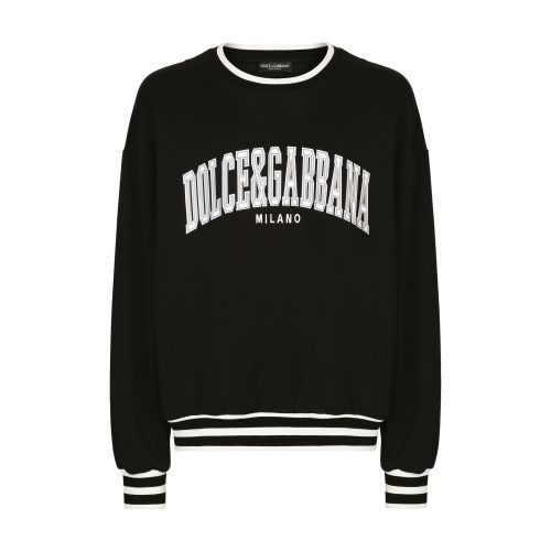 Dolce & Gabbana Jersey sweatshirt with embroidery and DG patch