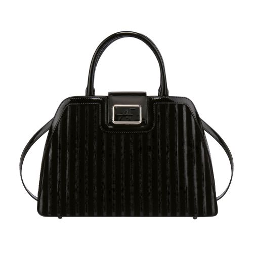 Alberta Ferretti Medium Albi33 striped bag with patchwork