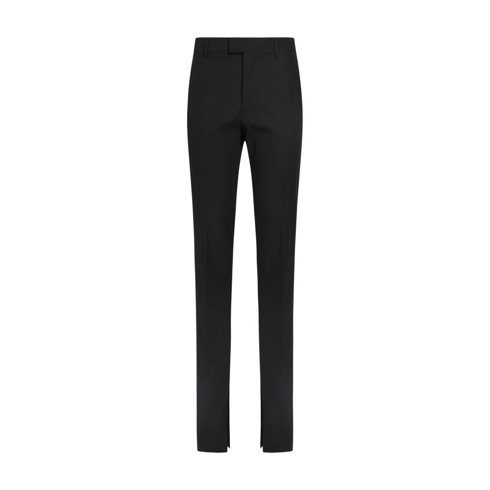 Ann Demeulemeester Delis skinny fit trousers with slit cotton twill