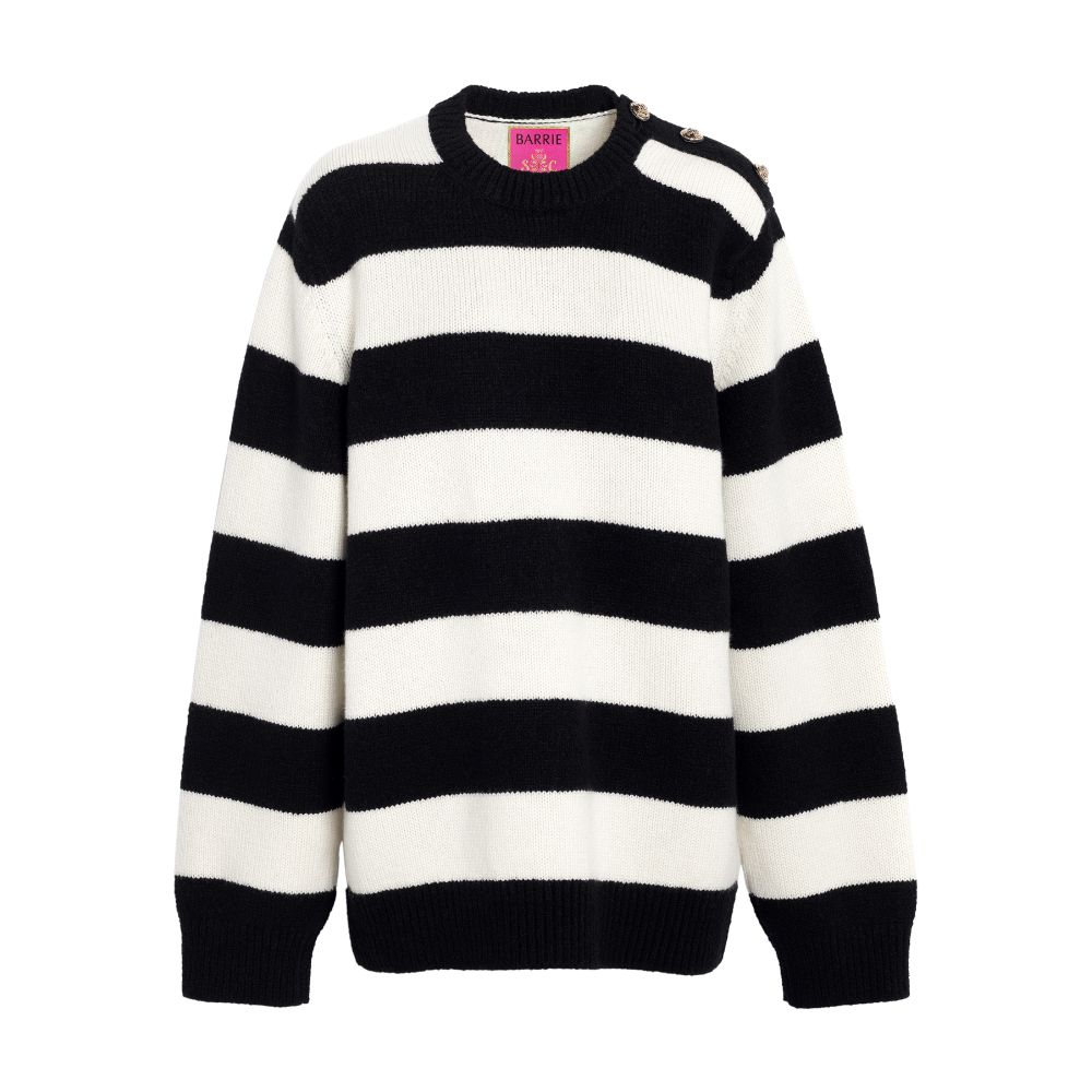 Barrie Striped cashmere jumper