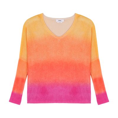  Patagonie gradient-effect v-neck cashmere poncho