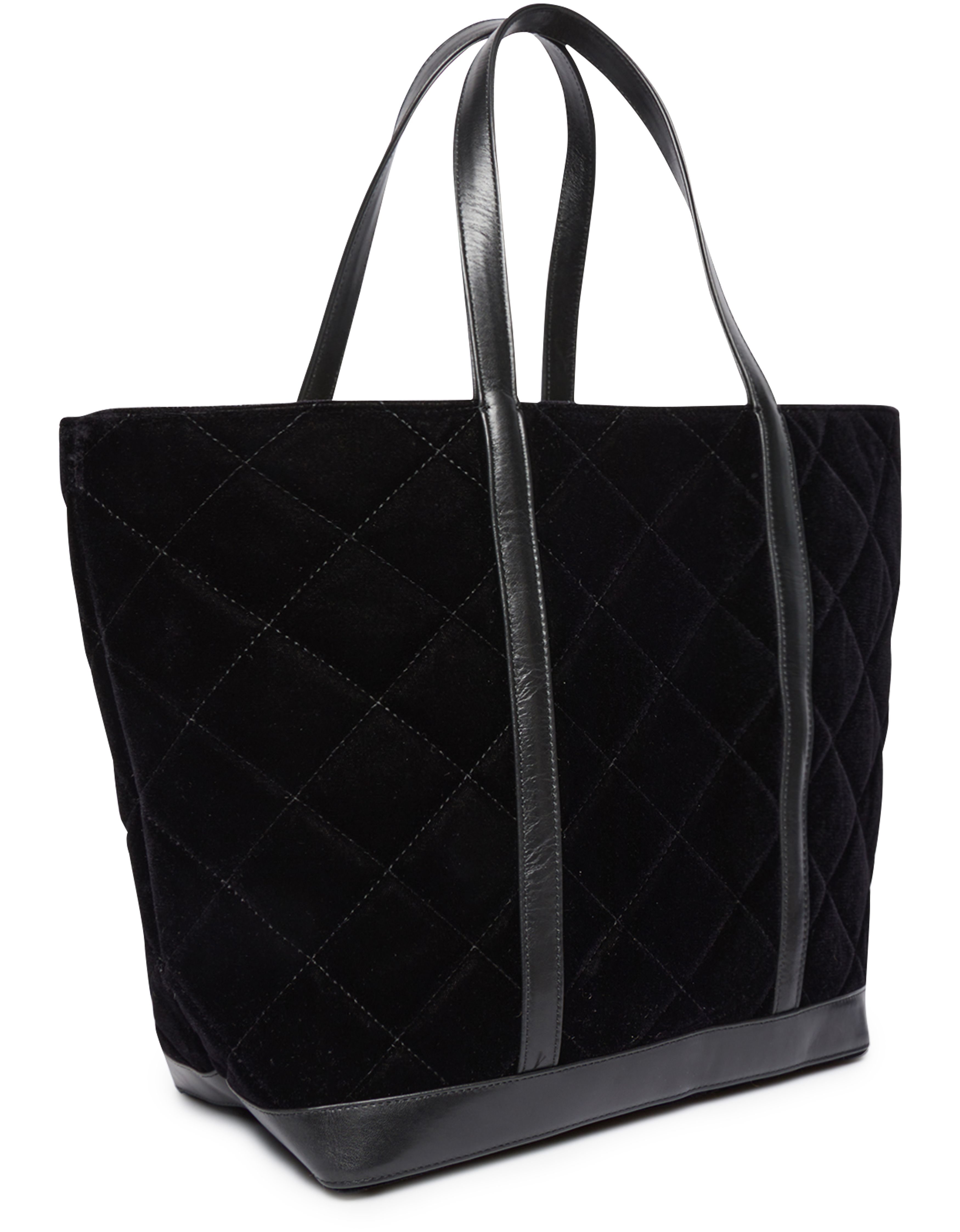  Velvet padded L tote bag