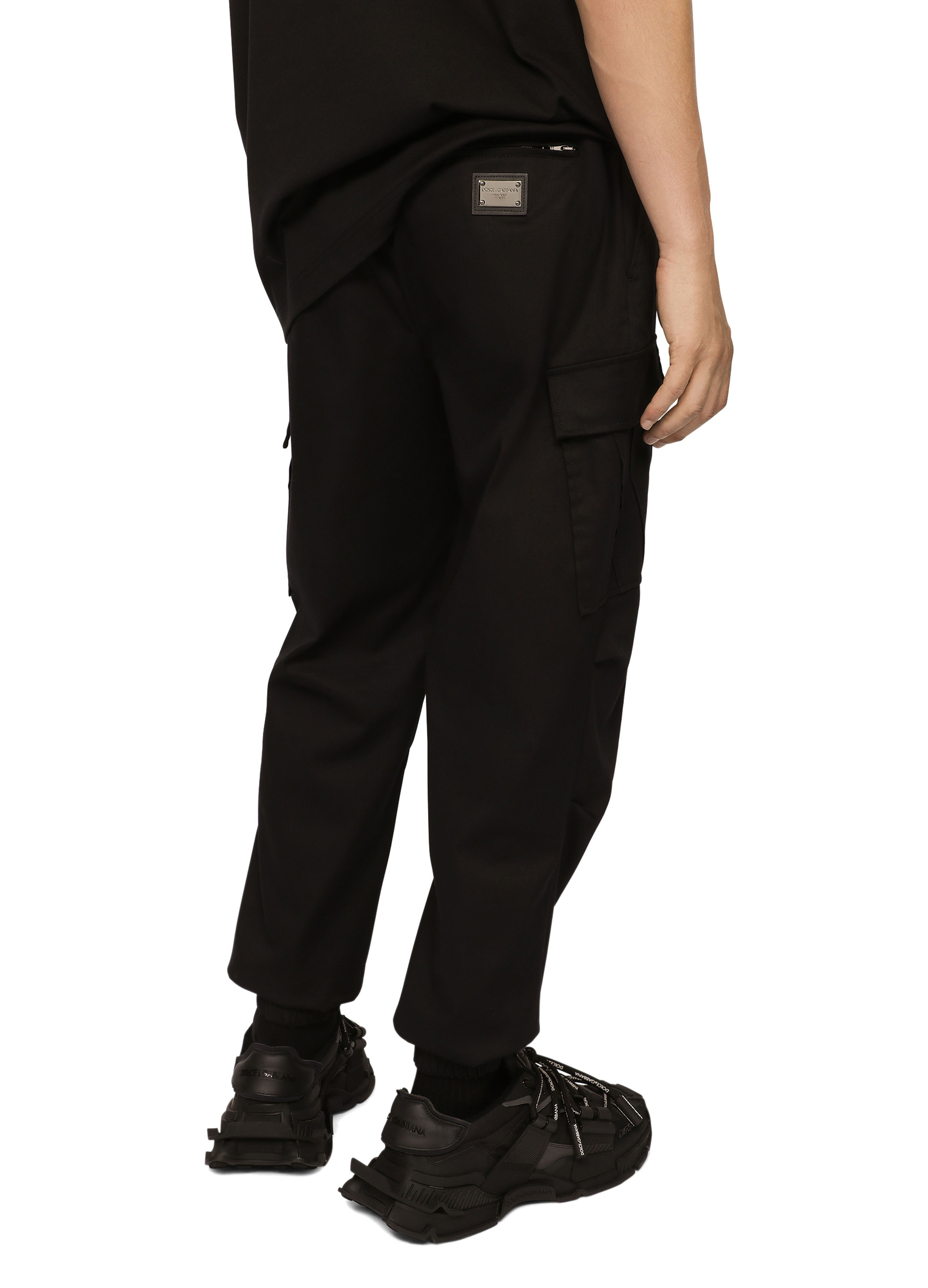 Dolce & Gabbana Cotton cargo pants with branded tag