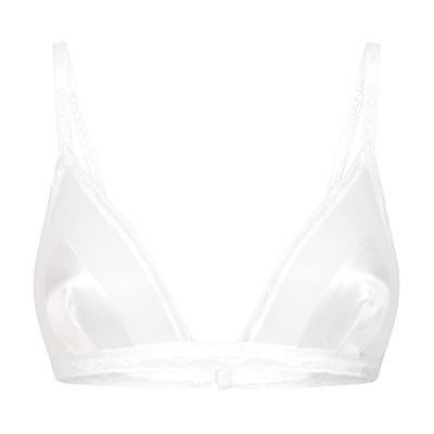 Dolce & Gabbana Satin triangle bra with lace