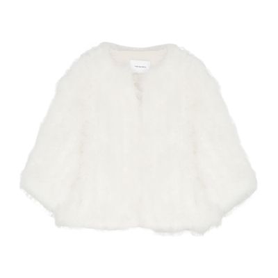 Yves Salomon Cropped feather jacket