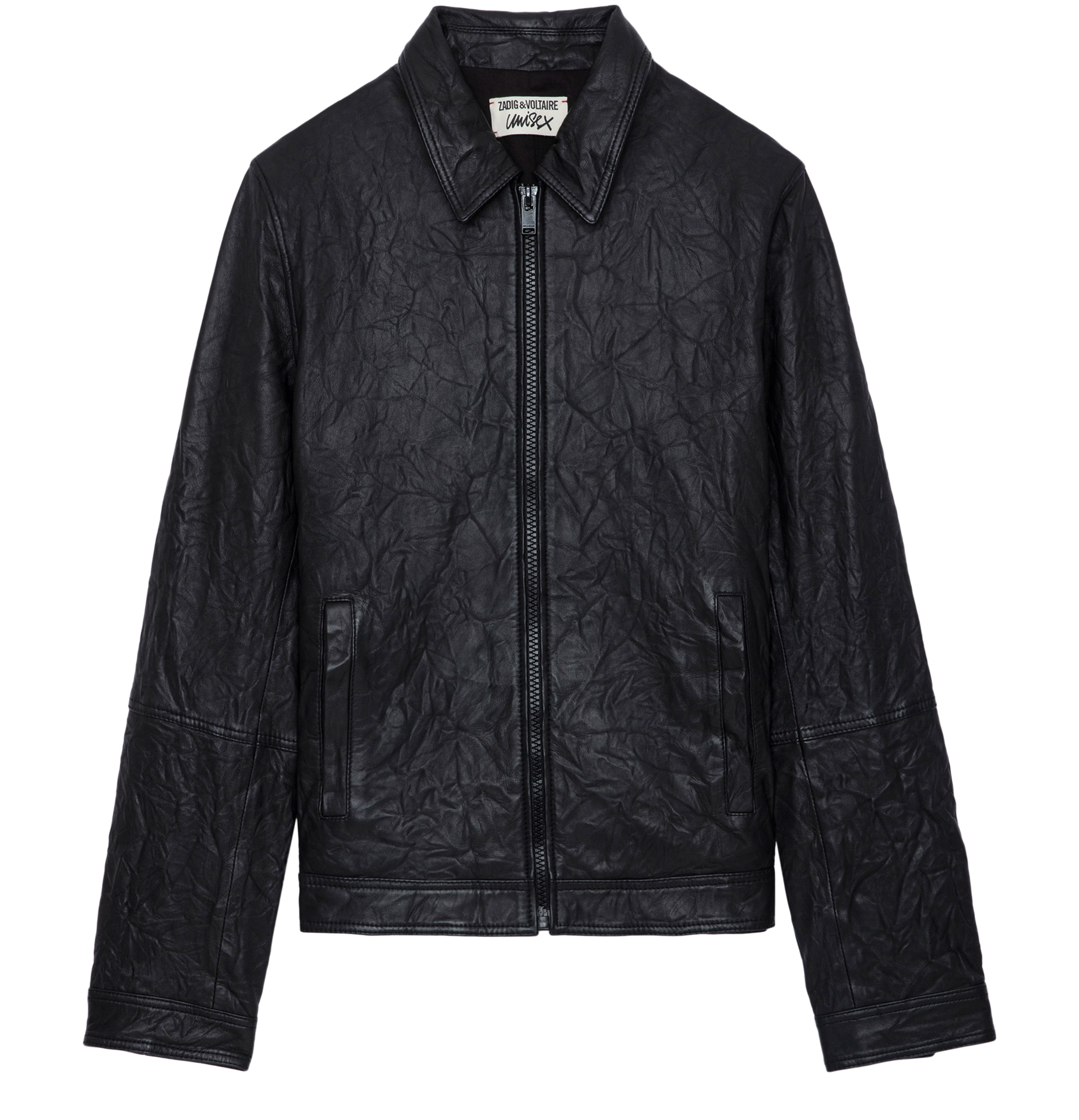 Zadig & Voltaire Lasso crinkled leather jacket