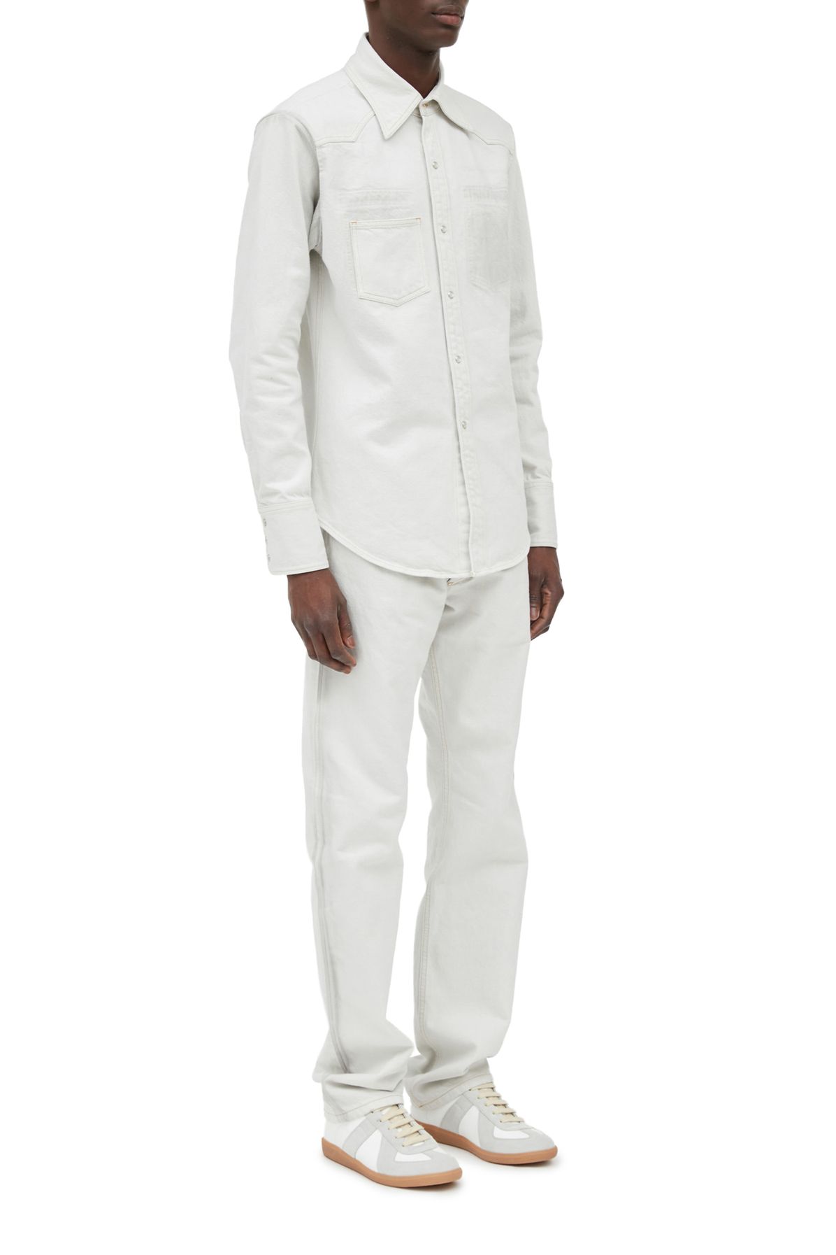 Maison Margiela Chalk selvedge denim shirt