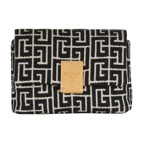 Balmain 1945 Soft mini bag with jacquard monogram