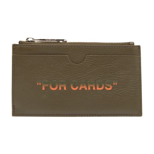 OFF-WHITE Quote zipped card case