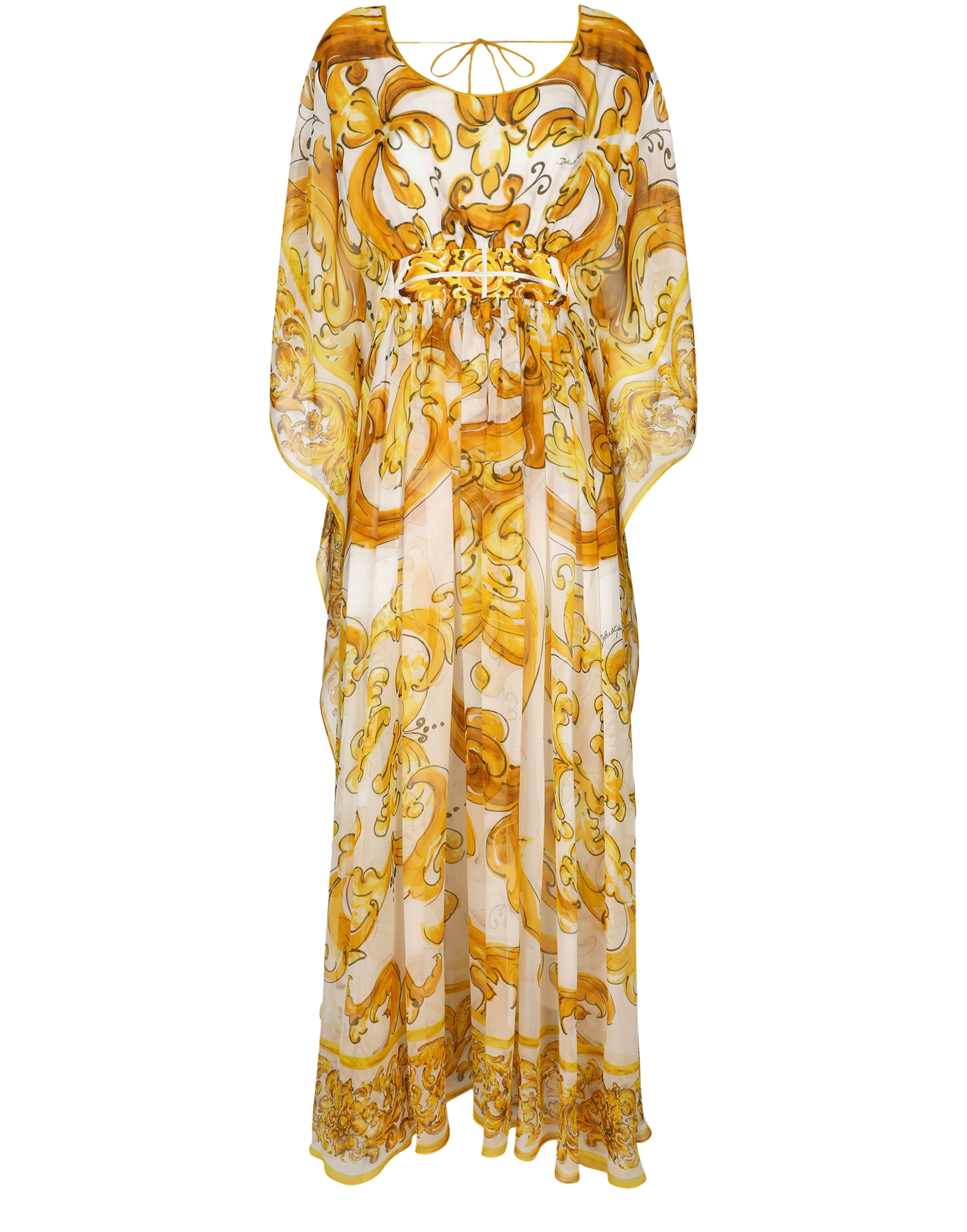 Dolce & Gabbana Majolica long silk chiffon dress