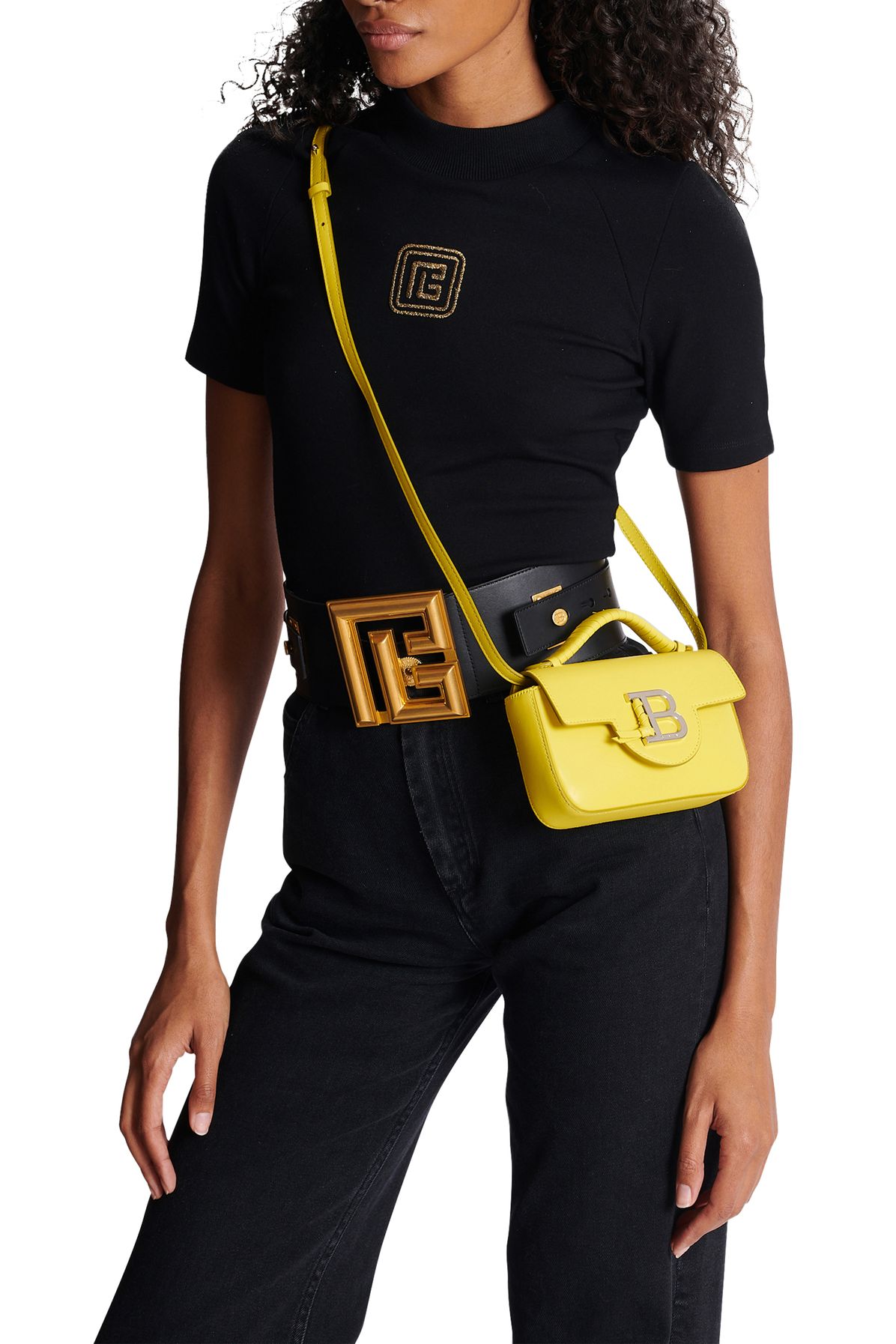 Balmain B-Buzz leather mini bag