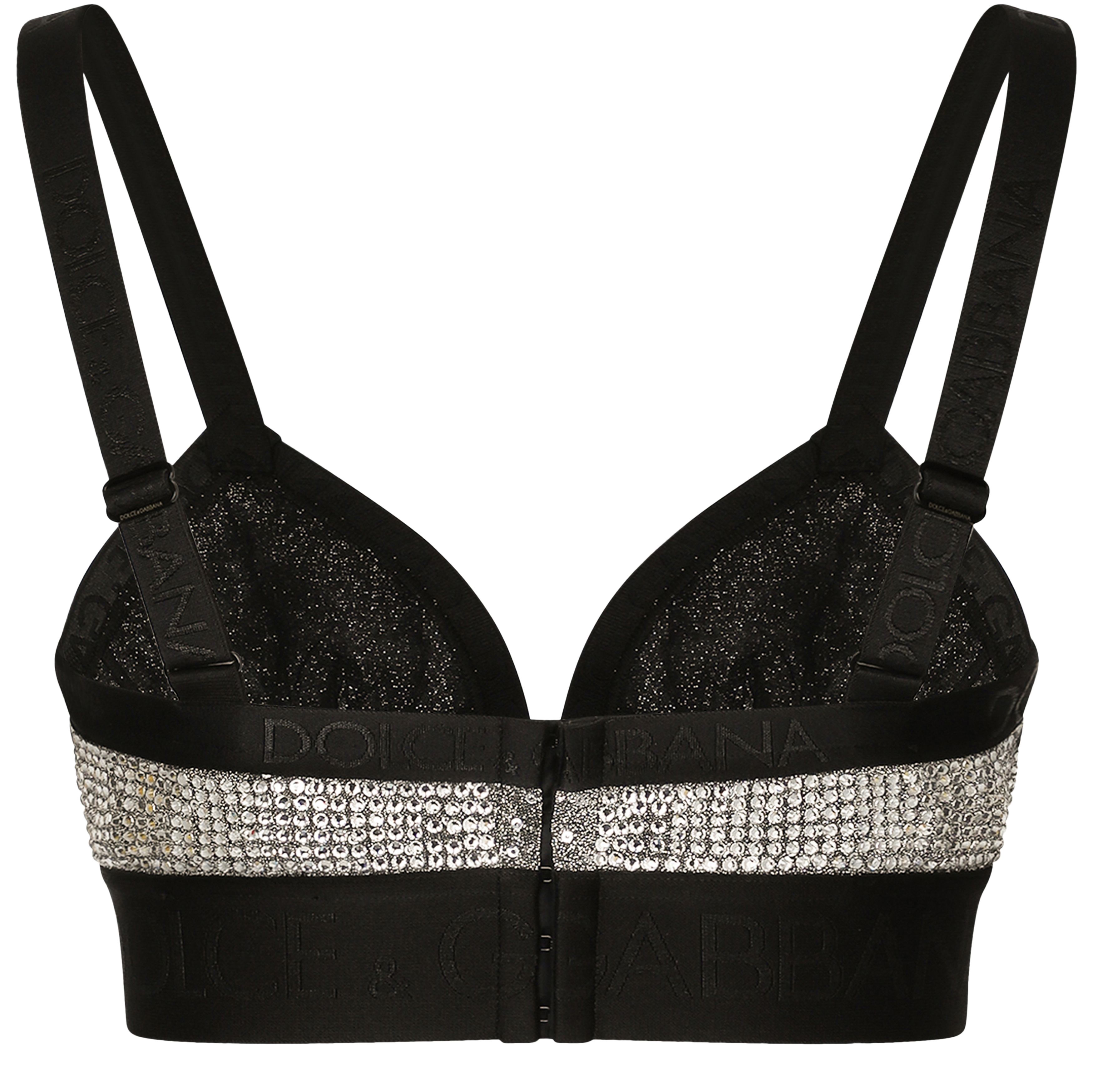 Dolce & Gabbana KIM DOLCE&GABBANA Triangle bra with fusible rhinestones