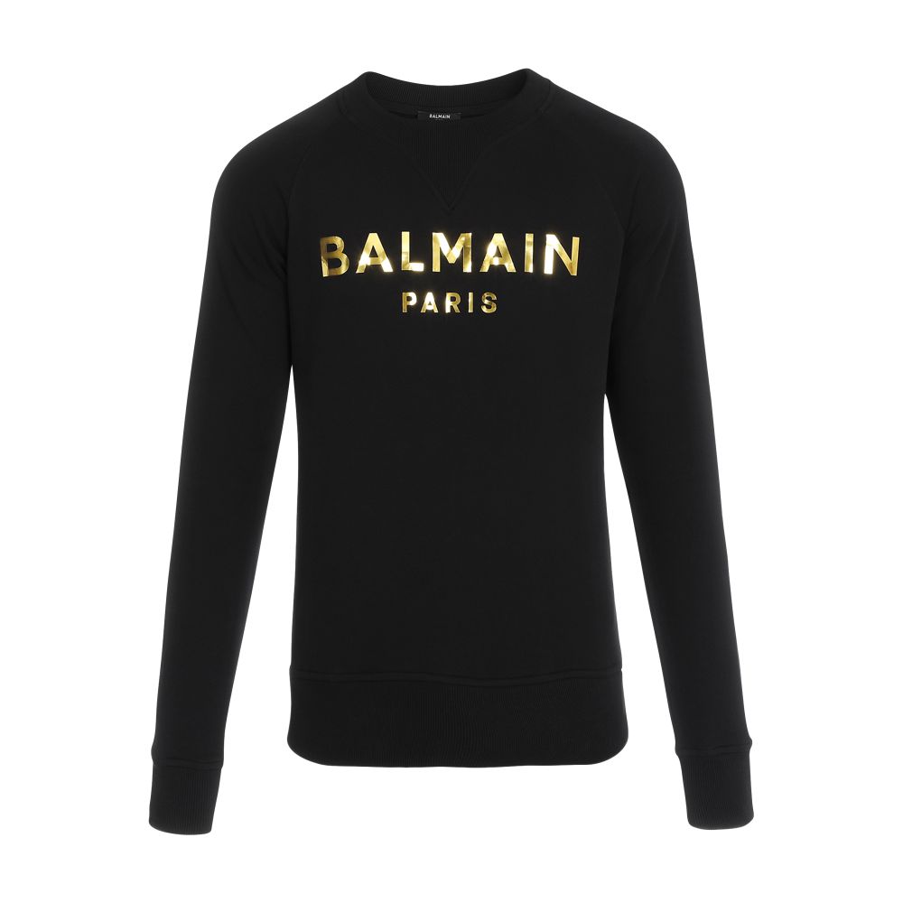 Balmain Eco-designed cotton sweatshirt with Balmain Paris logo print