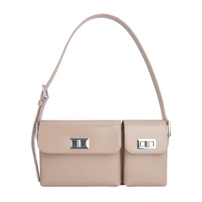 BY FAR Billy Semi Patent Leather Shoulder Bag