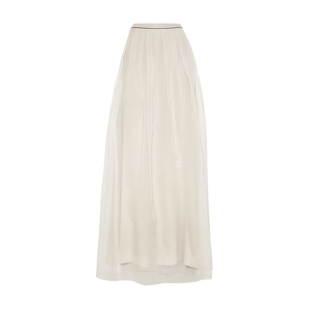 Brunello Cucinelli Pleated Maxi Skirt